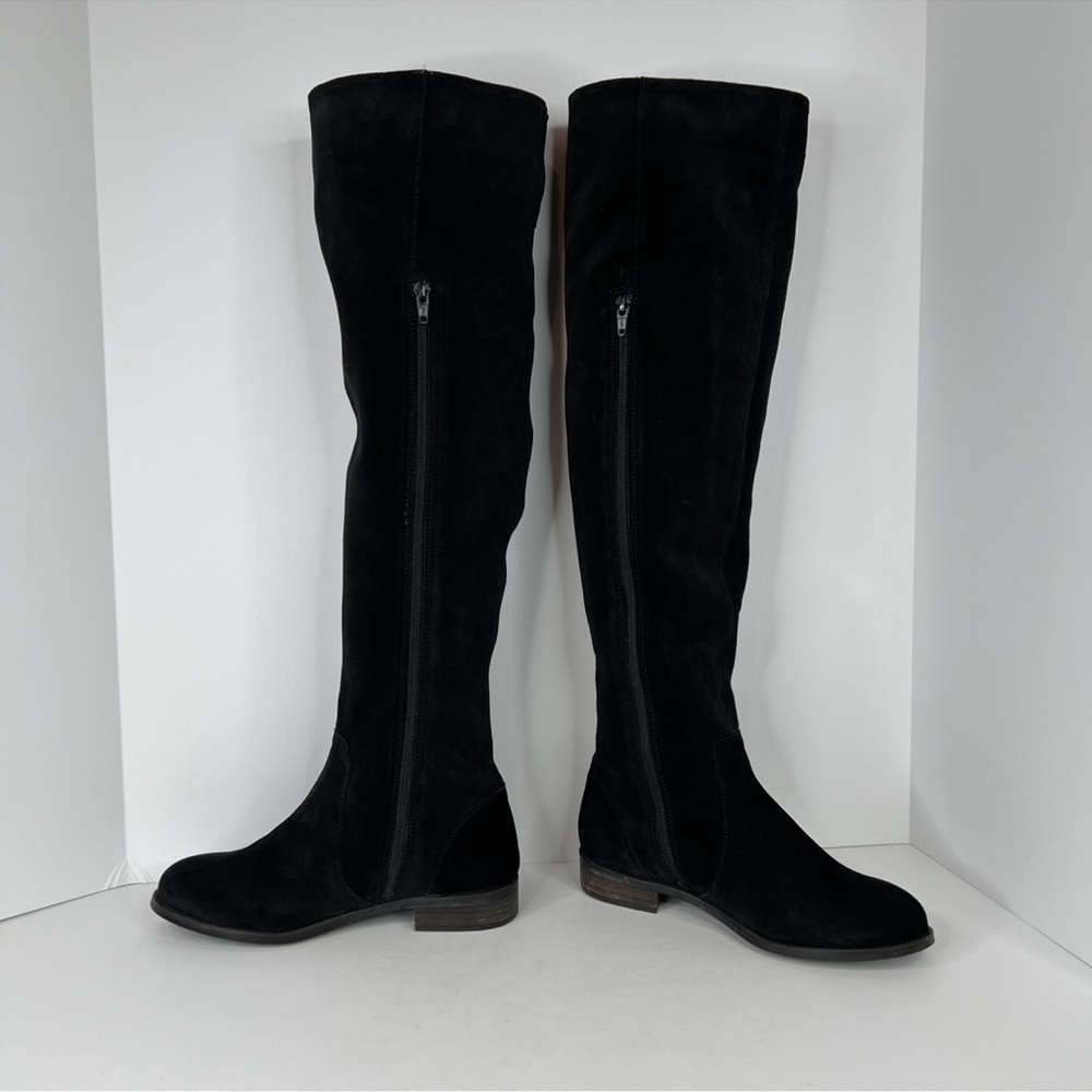 Seychelles Herd black suede leather zip over the knee boots - Picture 2 of 14